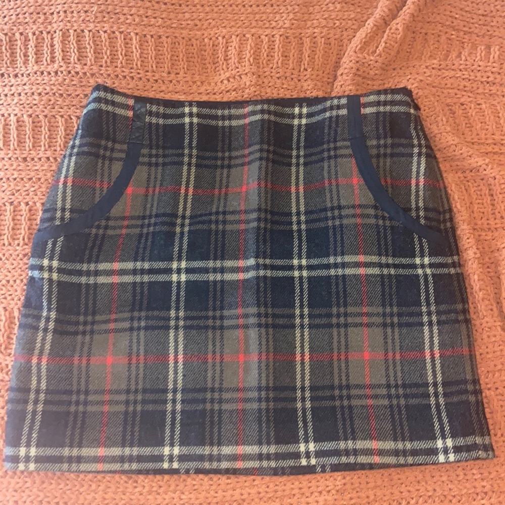 BROWN PLAD SKIRT
